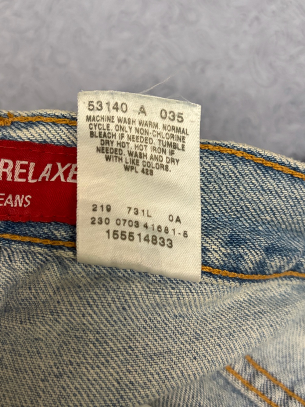 Levi's Relaxed 550 Light Blue Boyfriend Jeans with Floral Patchwork 10 - Picture 11 of 12